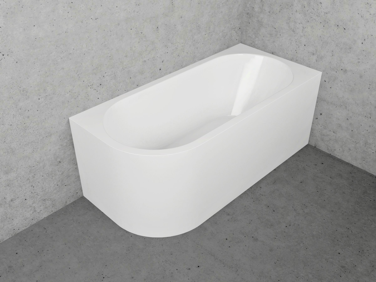 vaňa TIME RIO volne stojaca do rohu pravá 159x75 + samonosný rám SR (AKCIA)