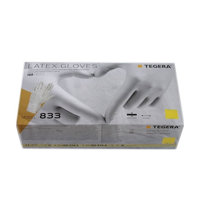 rukavice jednorázové latexové TEGERA 833 XL - Rukavice | MasMasaryk