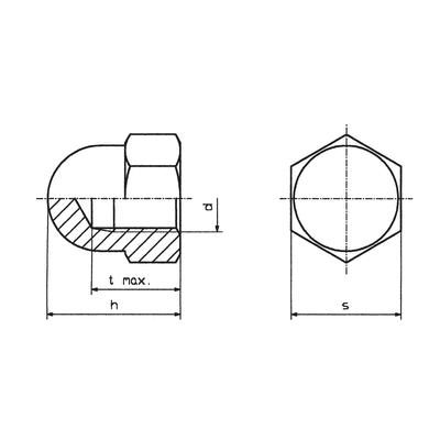 matica uzavretá/klobúk M 24 ZN DIN 1587