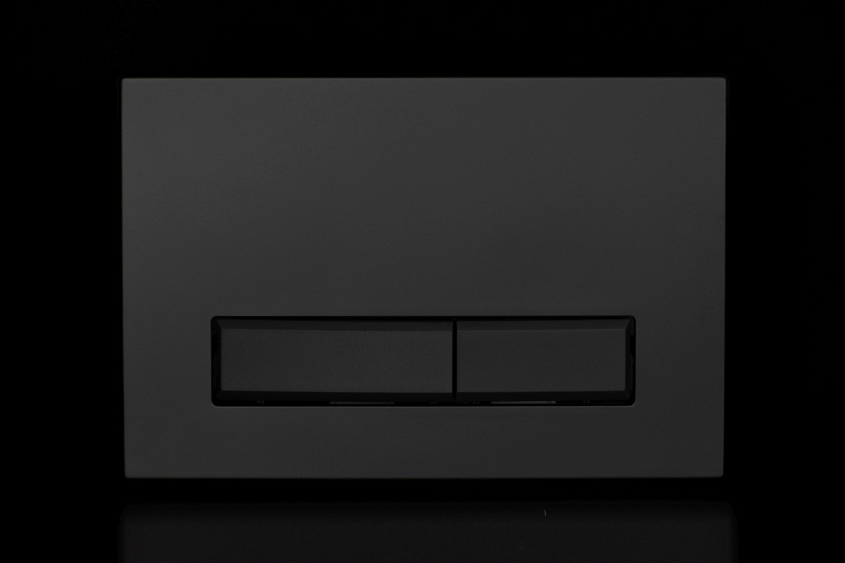 WC tlačítko UNI UTFSL004 SLIM čierna matná