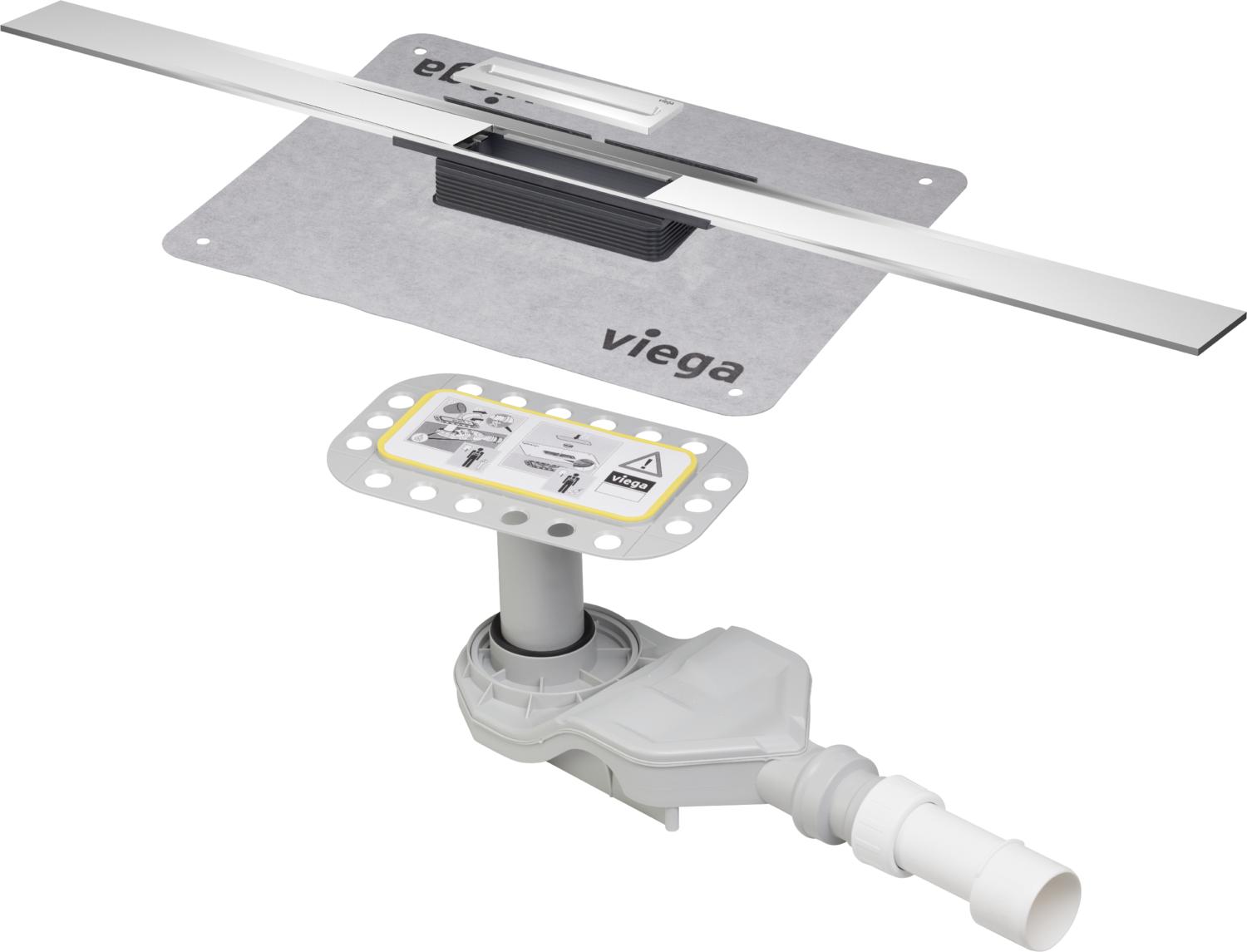 sprchový žlab VIEGA ADVANTIX CLEVIVA 1200 model 4981.11, komplet s prvkom Visign C1 794514 výška od 70 