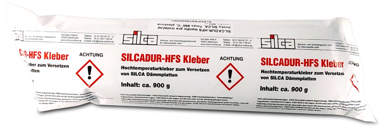 lepidlo SILCADUR-HFS lepidlo pre izolačné dosky SILCA, Tmax 950 °C, plastové vrecko 900 g 17942