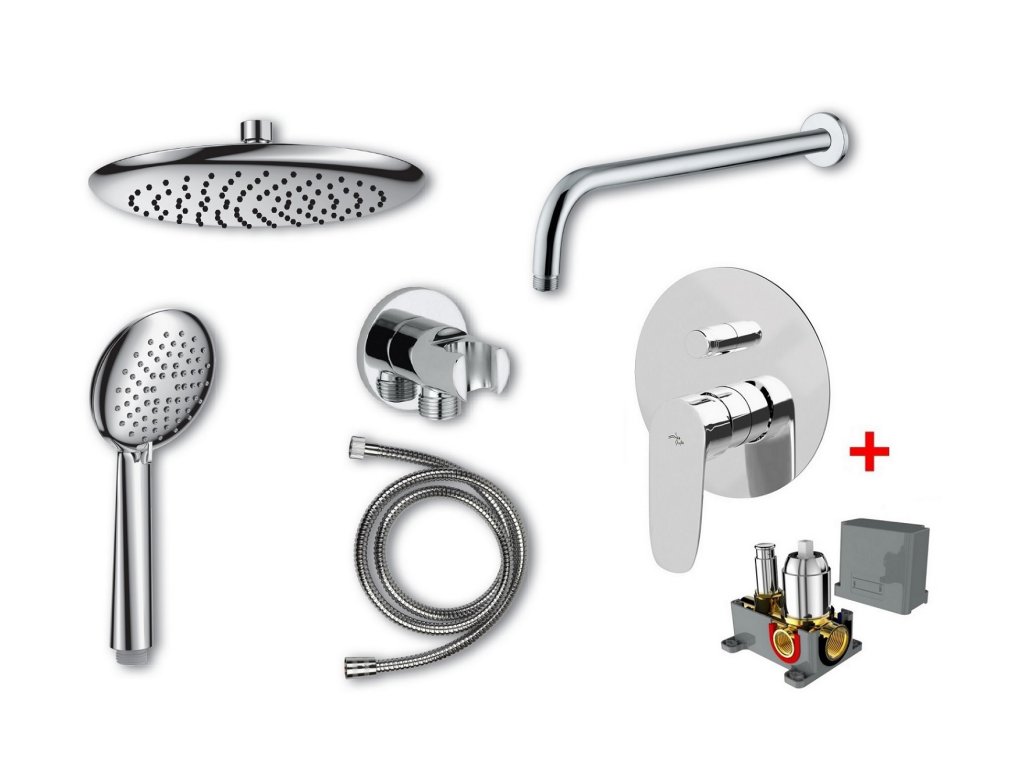 vodovodná batéria AQUARISTO Style DAKOTA DAK166AQ-B SET2 sprchový podomientkový, had. ružica,rameno,hlav. 