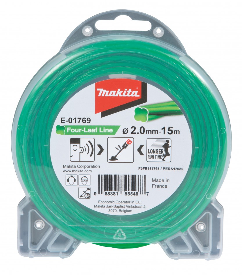 MAKITA lanko žacie hranaté 2.0 x 15m zelené E-01769