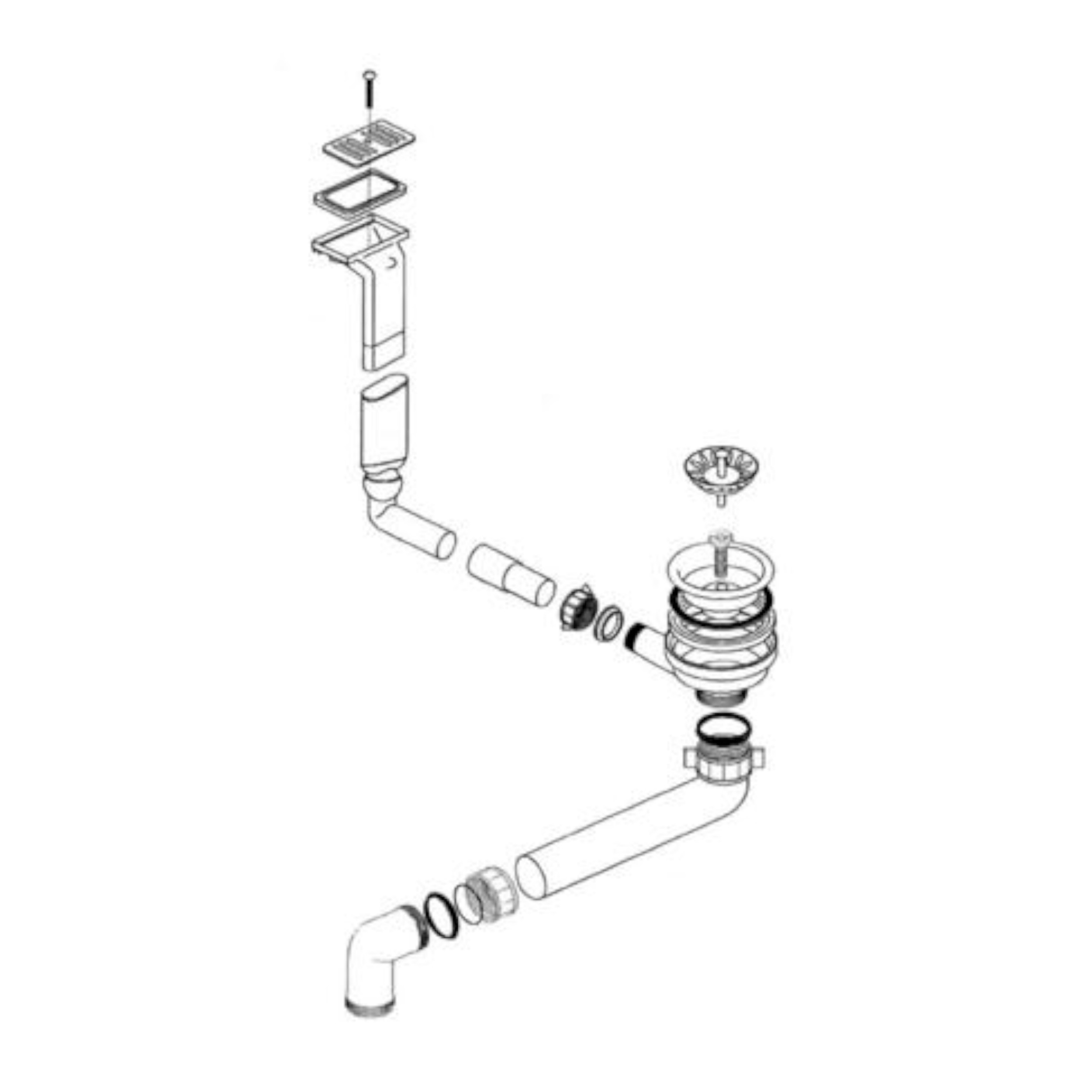 sifón drezový  BLANCO 222768 bez exc. 1x3,5"   ZIA 45S