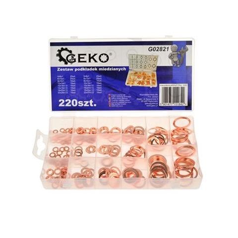 sada medených podložiek 220 diel. GEKO 