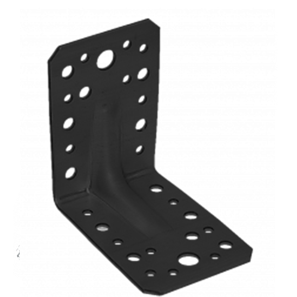 BMF uholník KP 1  C ozdobný  čierny  90x90x65x2.5  s prelisom  402102