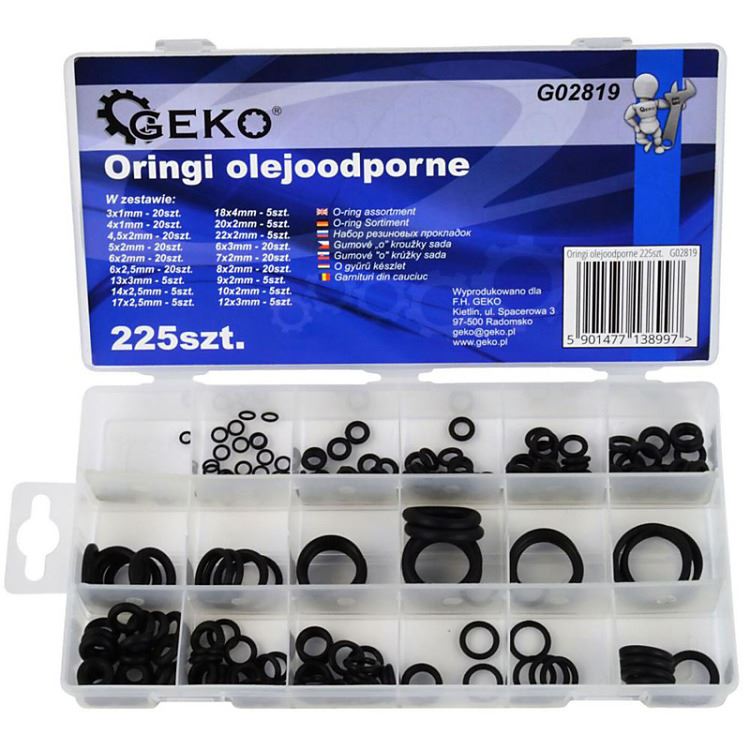 sada O krúžkov odolných voči oleju  225ks   