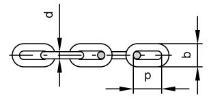 reťaz kalibrovaná 8x28mm STN 02 3222