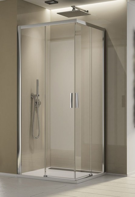 sprchový kút TOP-LINE S TLS G 100 50 07 posuv. dvere bez bariér. ľavé, aluchróm profil