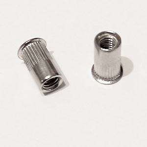 matica nitovacia  M 6x1,0  mikro hlava, ryhovaný driek A2 nerez 