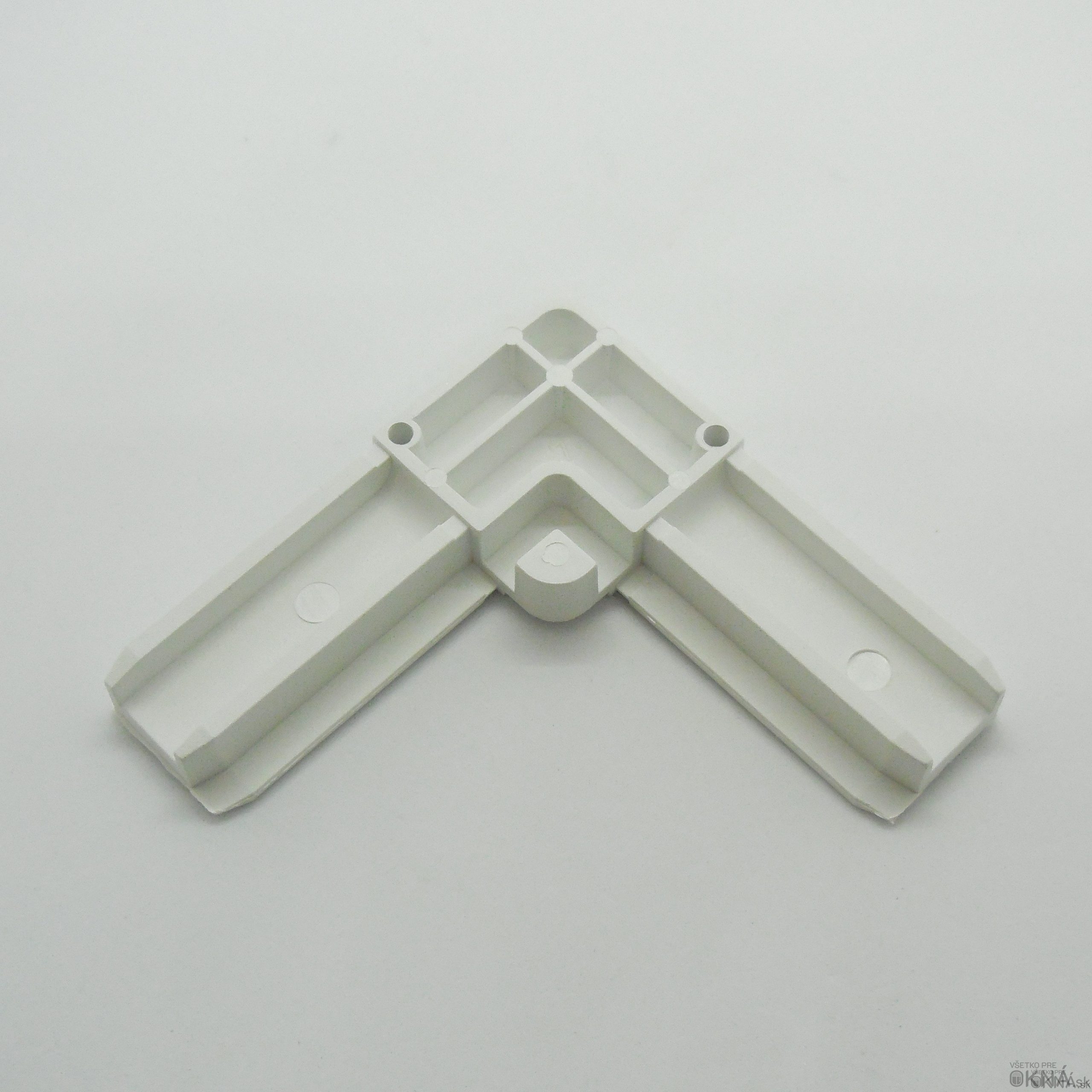 ŽALÚZIE - Rohovník BEZ LEMU na spojenie rámu siete proti hmyzu biela 25x10