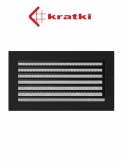 Krbová mriežka kov čierna 17x30  so žalúziou 17323