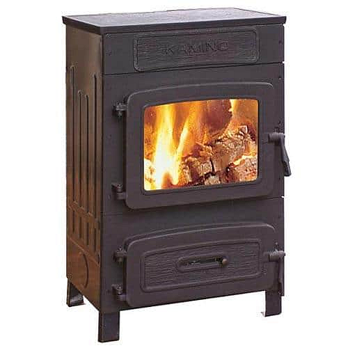 kachle Wamsler KAMINO 6 kW Nostalgia presklené dvierka čierne