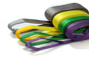 popruh textilný s jedným okom 90x2,5  5,5m žltý