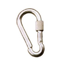 karabinka s pružinou a maticou  100x10mm A2 DIN 5299D nerezová nosnosť 430kg