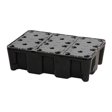 Záchytná vaňa plastová s roštom, objem 25 l, 600x400 mm, čierna