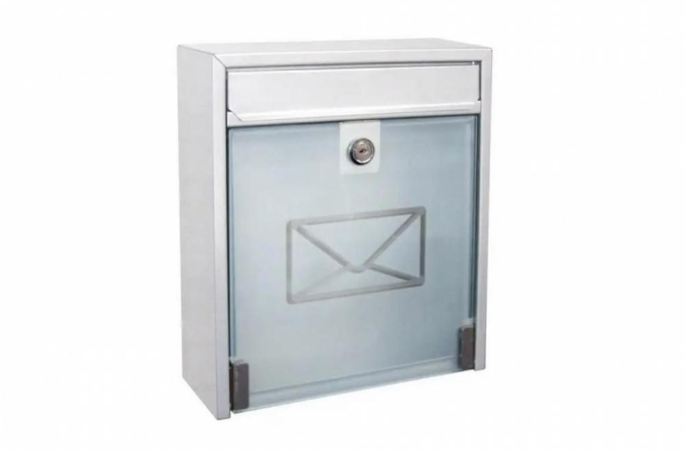 Poštová schránka 310x260x90 strieb. so sklom  106398