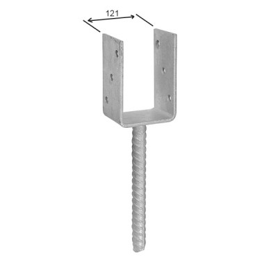 BMF patka kotevná U   61x120x60x4   bez prelisu na roxore