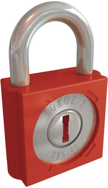zámok visací TOKOZ 395/40 2kl. barevné