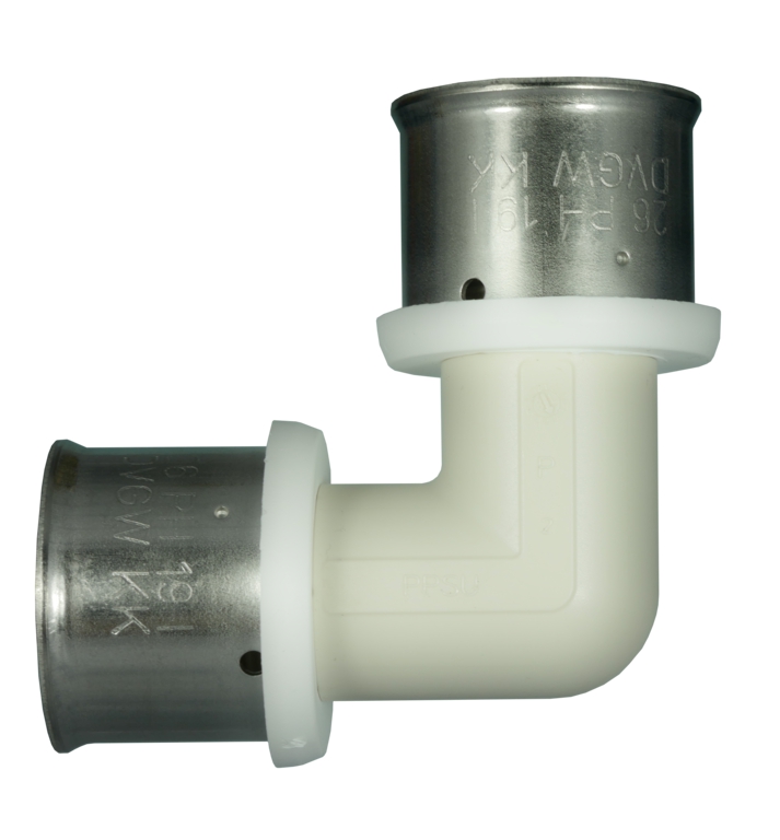 HERZ lisované koleno PLAST 26x3     90°  R612600