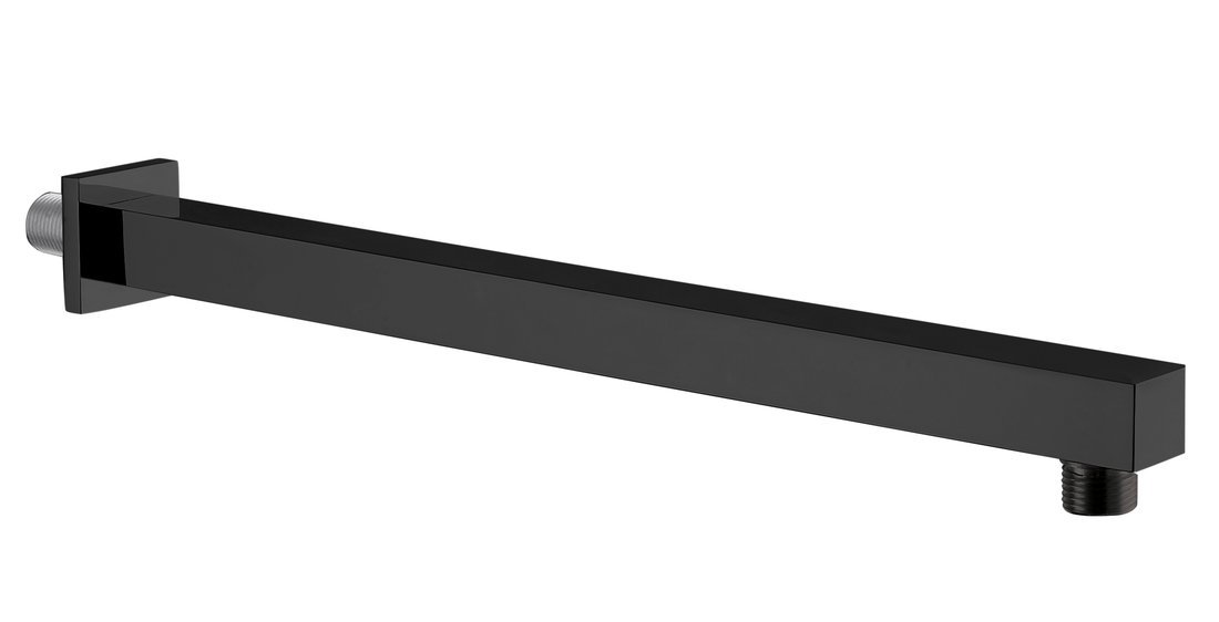 sprchové rameno SL102 400mm hranaté čierna matná