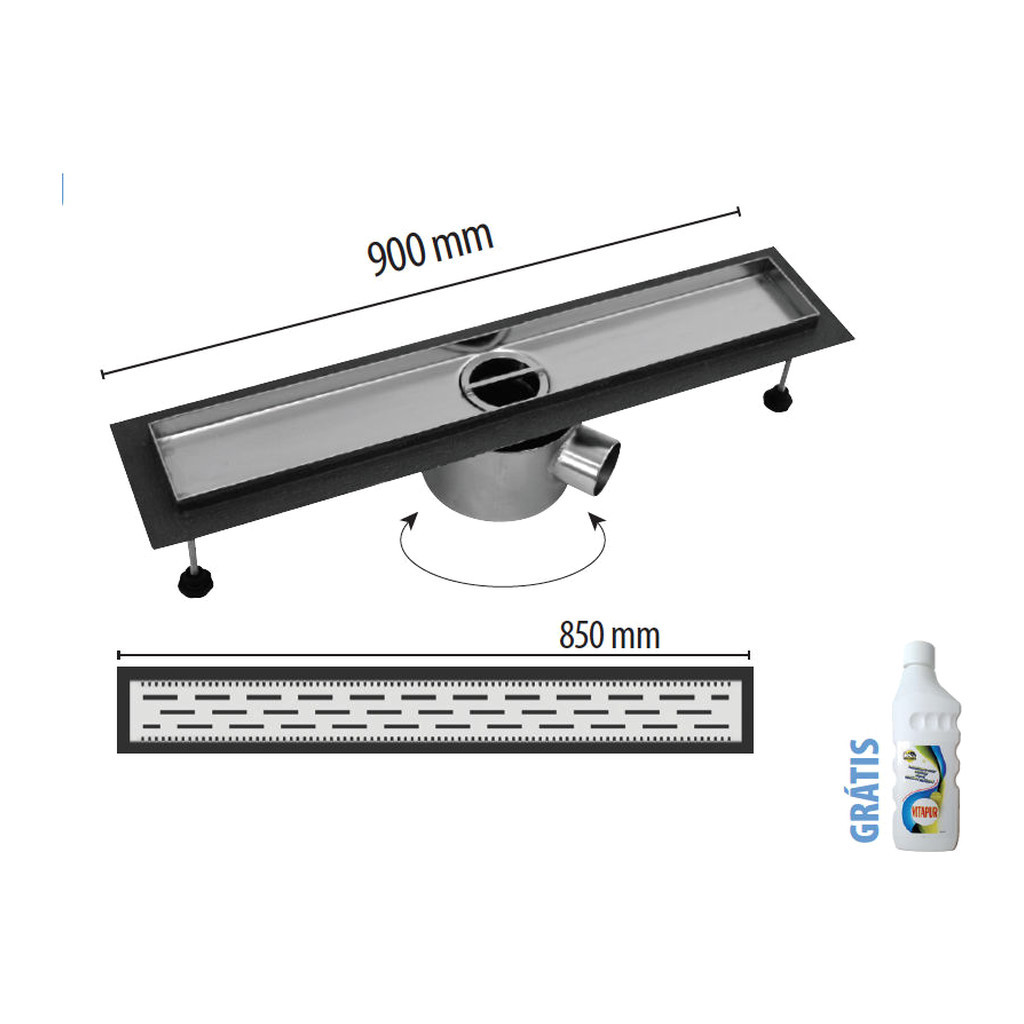 sprchový žlab CLASSIC 90 s horizontálnou prírubou