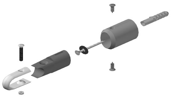 radiátor rebrík držiak  ROVNÝ  KD