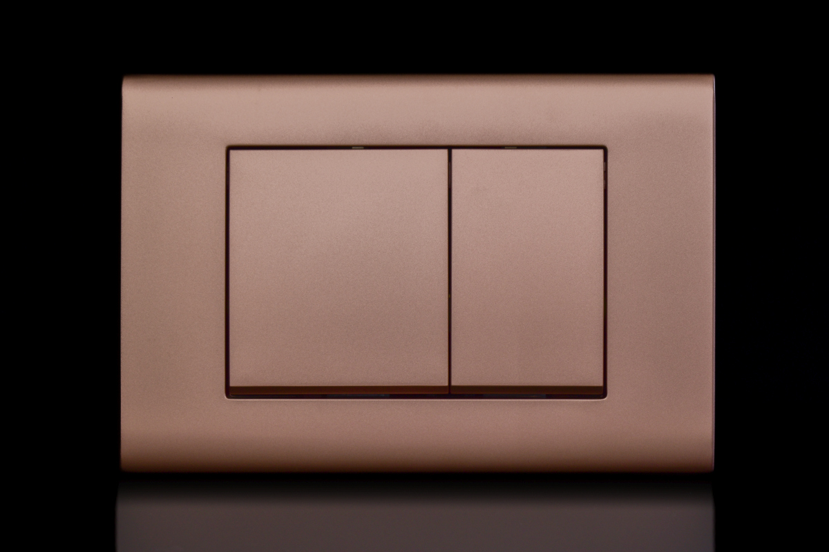 WC tlačítko UNI UTFS006 CUBE rose gold
