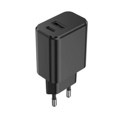 sieťová nabíjačka 1x USB + USB-C 3A 20W 