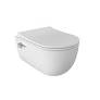 WC misa závesná Bocchi 403 V-Tondo 36x54,5 Rimless + bidetový set + sedadlo slim, Soft Close, biela lesklá