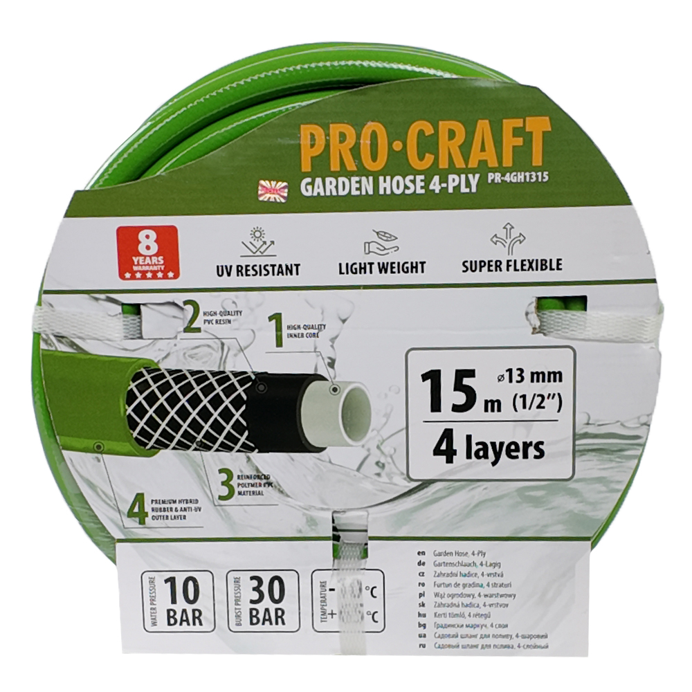 PROCRAFT Záhradná hadica 1/2" 15 m/PR-4GH1315 4 vrstvy,