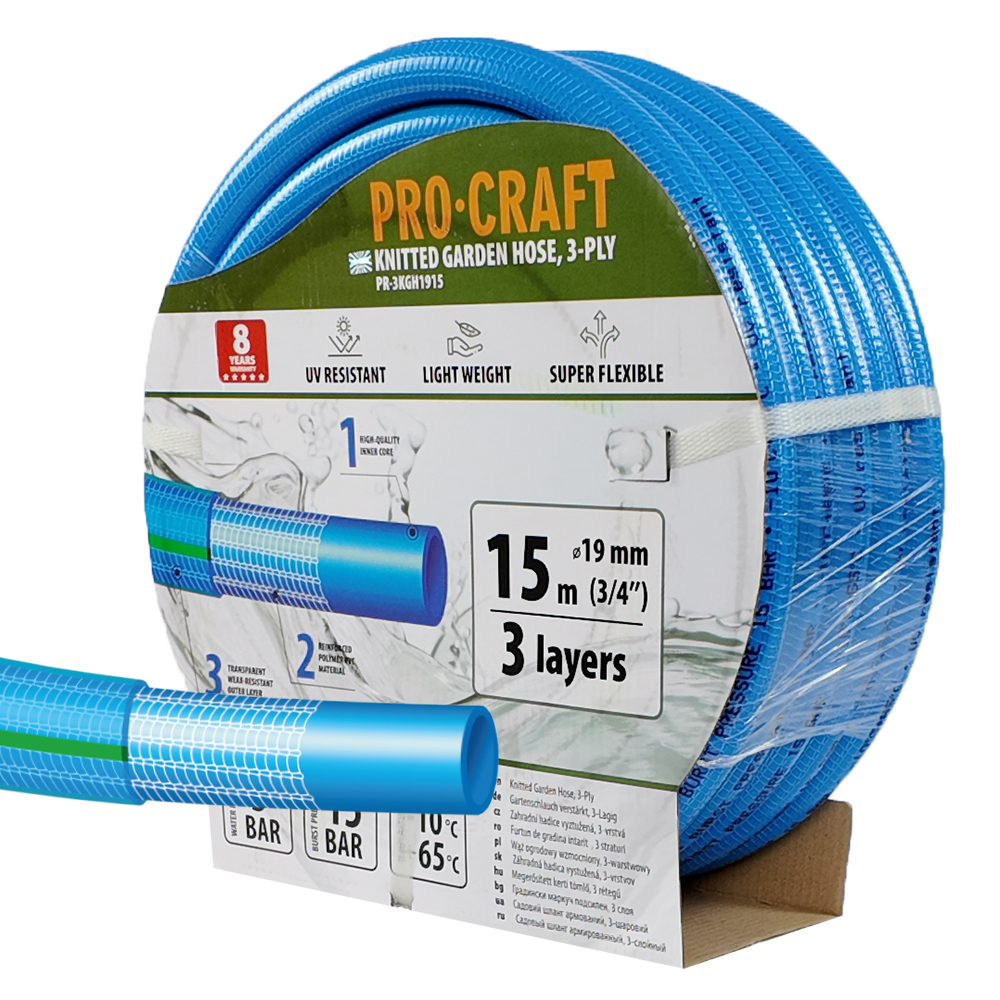 PROCRAFT Záhradná hadica 3/4" 15 m/ PR-3KGH1915 3 vrstvy,