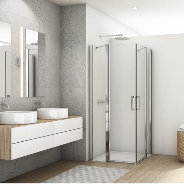 sprchový kút DIVERA D22DE2B0905007 90x90 rohový vstup dvojdielny s krídlovými dverami