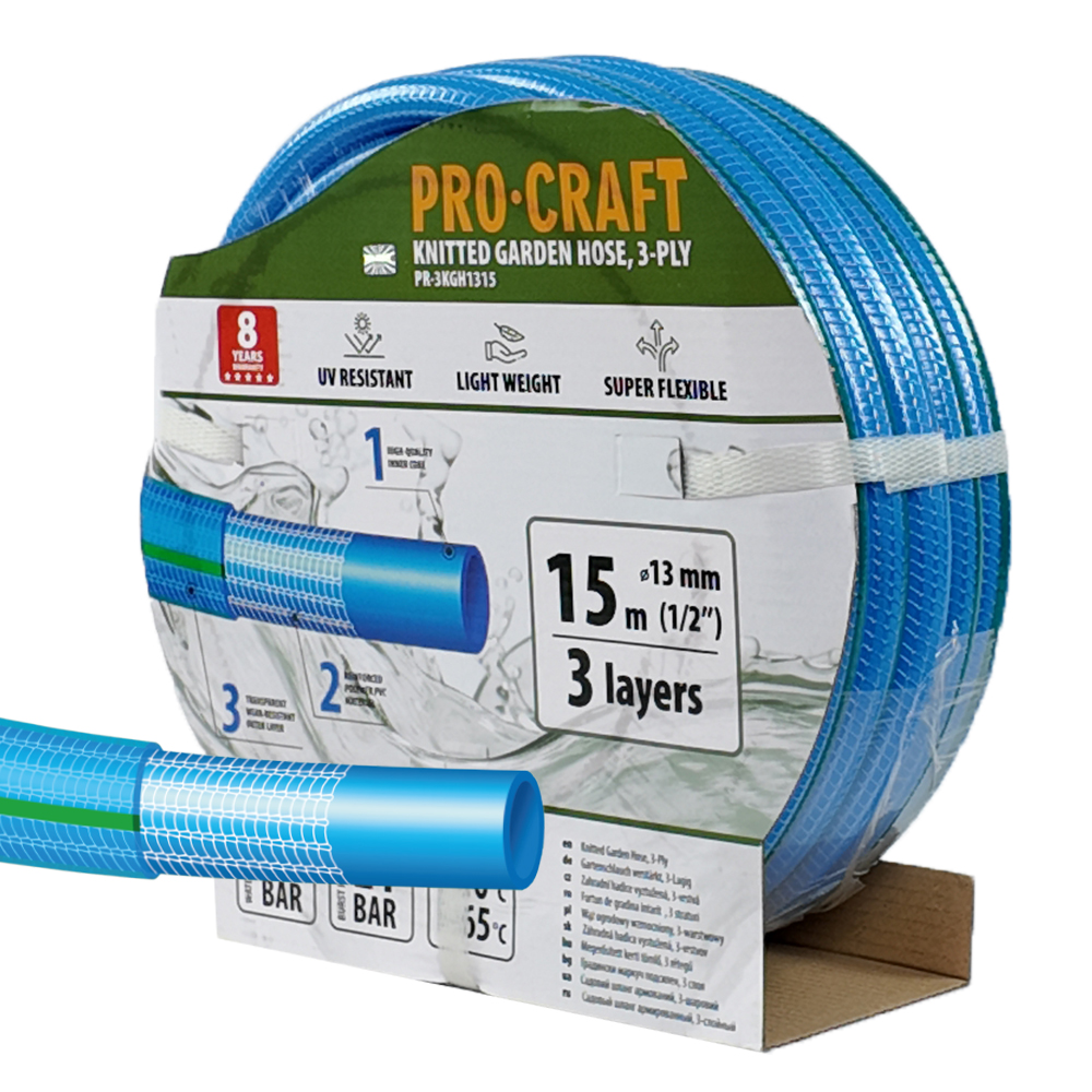 PROCRAFT Záhradná hadica 1/2" 15 m/bal  3 vrstvy, 