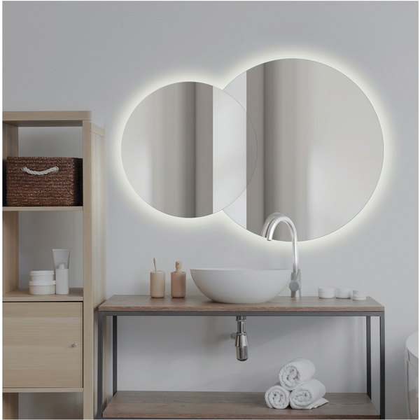 zrkadlo LOT LN581CI OLIVE DOUBLE LED,  115x80, 4000K,IP44, fólia proti zahmievaniu