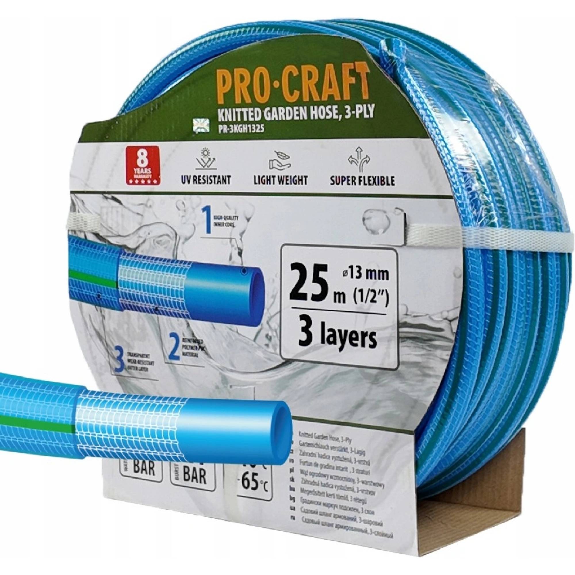 PROCRAFT Záhradná hadica 1/2" 25 m/bal  3 vrstvy, 