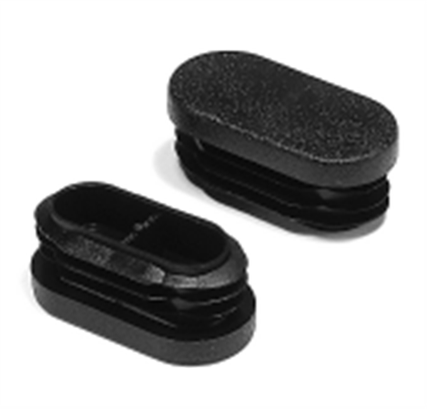 zátka  FO plochooválna 35x15 čierna