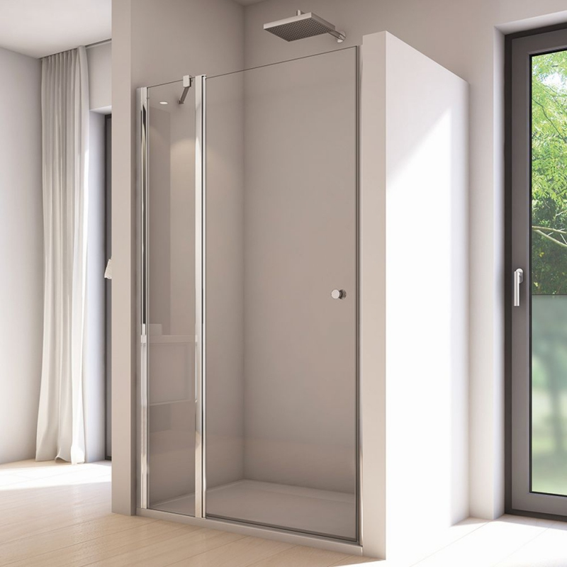 sprchový kút SOLINO SOL13 0900 50 07 jednokrídlové dvere s pevnou stenou v rovine, výška 2m