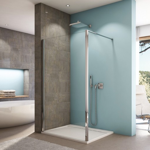 sprchový kút TOP-Line BTK1 06 2000 strop. al. stabiliz. vzpera čierna + kotv. a ukonč. profil