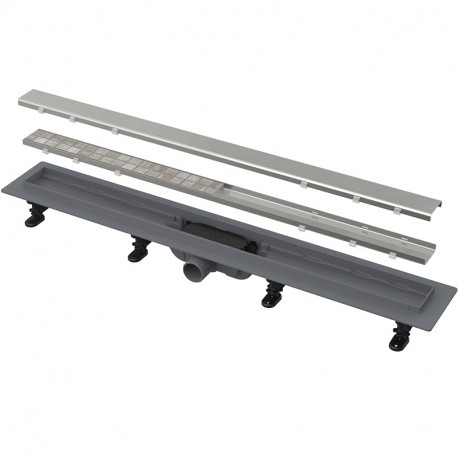sprchový žlab ALCA APZ19-650M Simple, obojstranný rošt