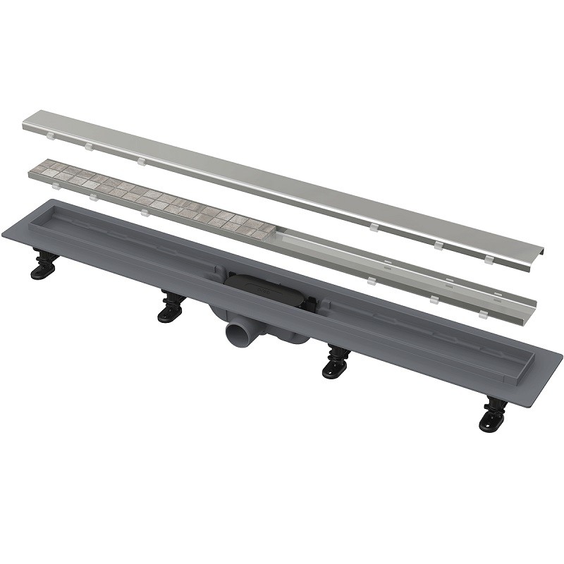 sprchový žlab ALCA APZ19-850M Simple, obojstranný rošt