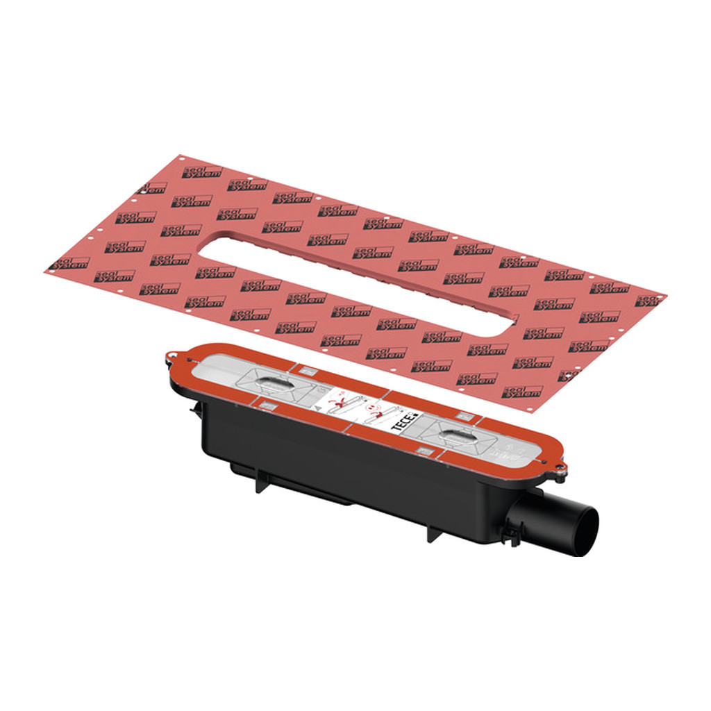sprchový žlab TECEdrainprofile 673002 sifón DN50 bočný, výška 95mm, 48l/min.