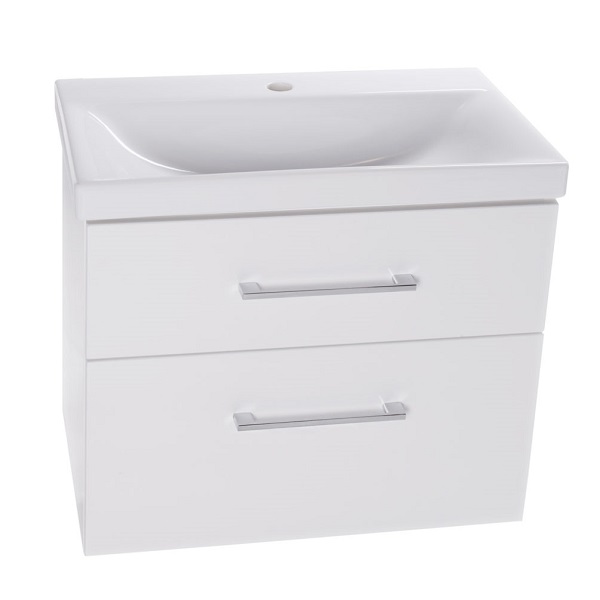 nábytok RIVASA632B skrinka 61,2x35x50 2-zásuv. SoftClose, biela lesk, bez umývadla