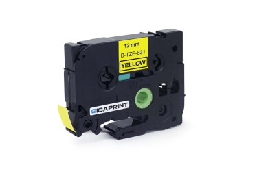 páska samolepiaca Brother TZe-631 12mm žltá/čierna kompatibilna