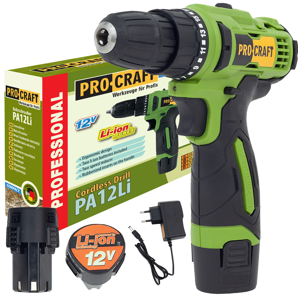 PROCRAFT AKU skrutkovač PA12Li Compact 12V 