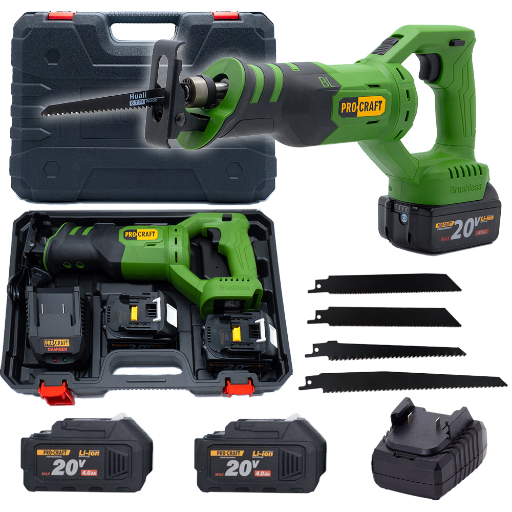 PROCRAFT AKU píla chvostová PSS20 2x4,0Ah  20V 