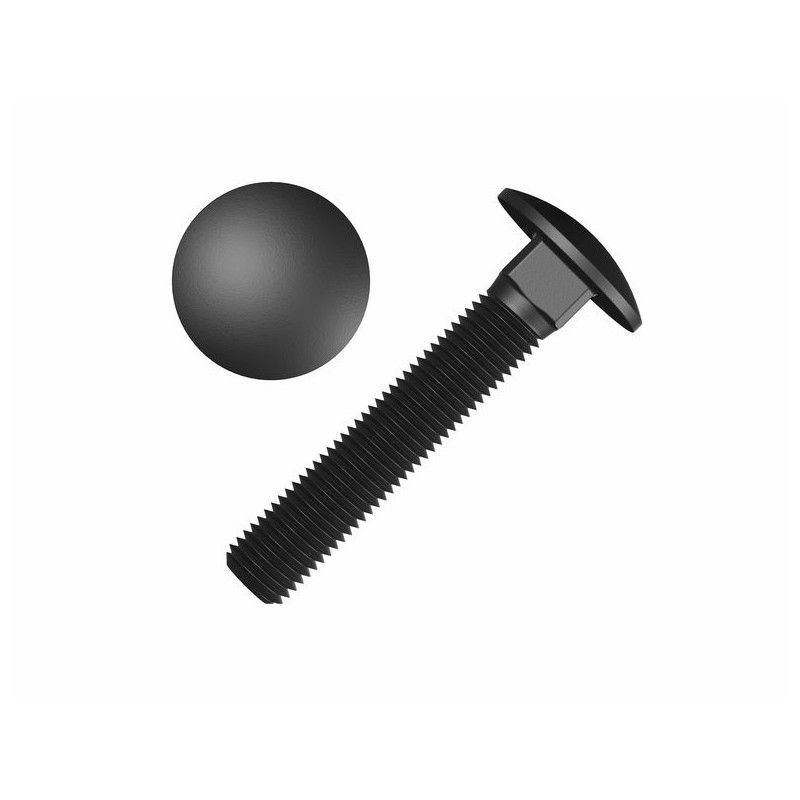 skrutka vratová 8x 70 ZN+čierny komaxit DIN 603