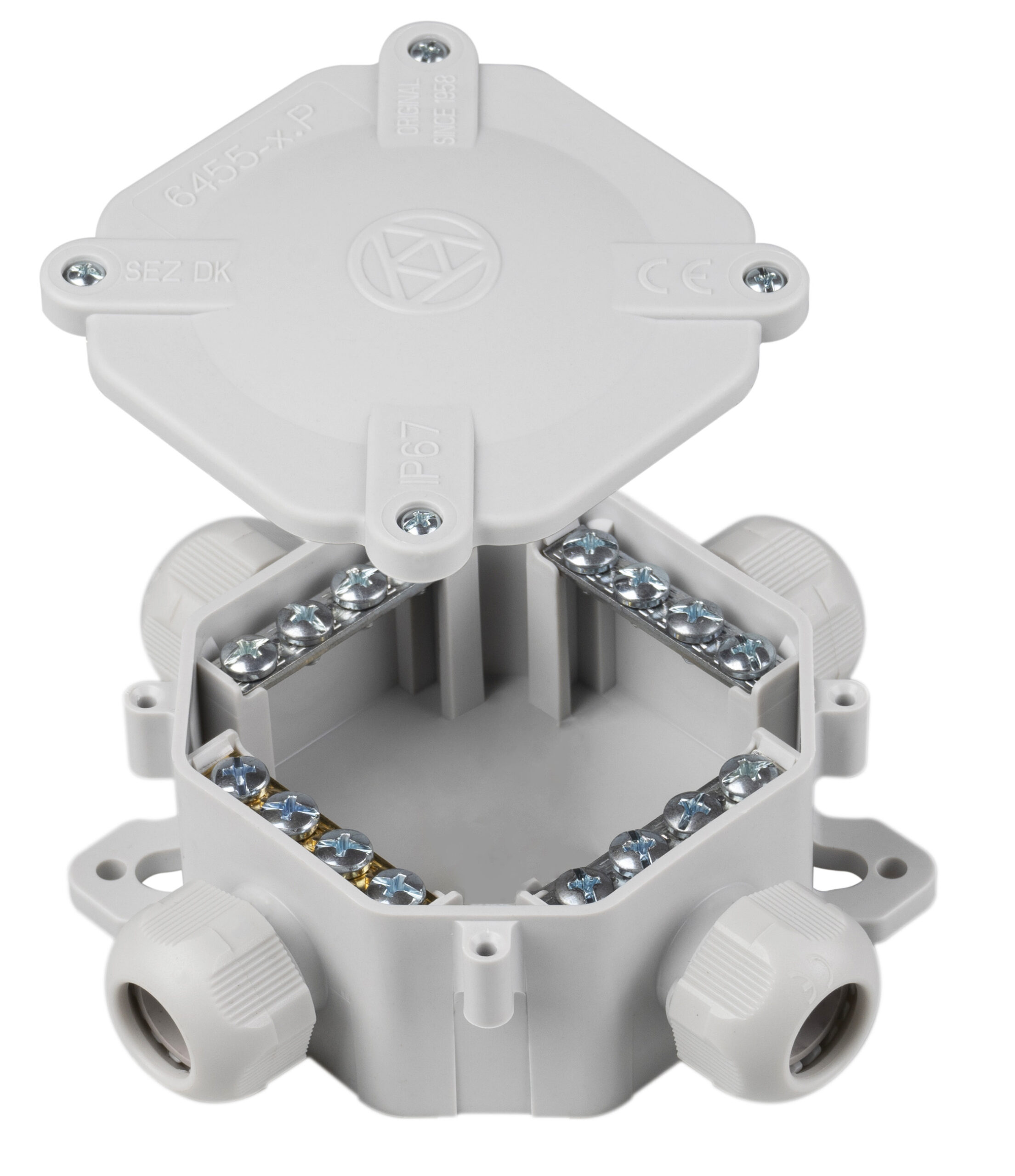 rozvodka Krabica rozvodná 6455-11 5.P/5 ACIDUR 3 125x106x45mm 4-polová čierna