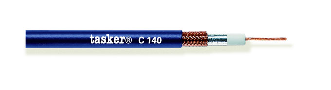 kábel koaxiálny  Tasker C 140 1x1,0mm2 tienená jednolinka